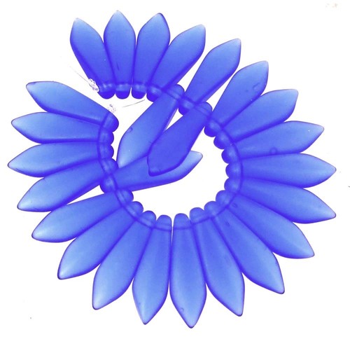 Czech frosted sea glass - sea,