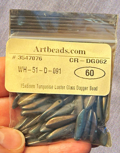 Czech glass dagger beads - glass,
