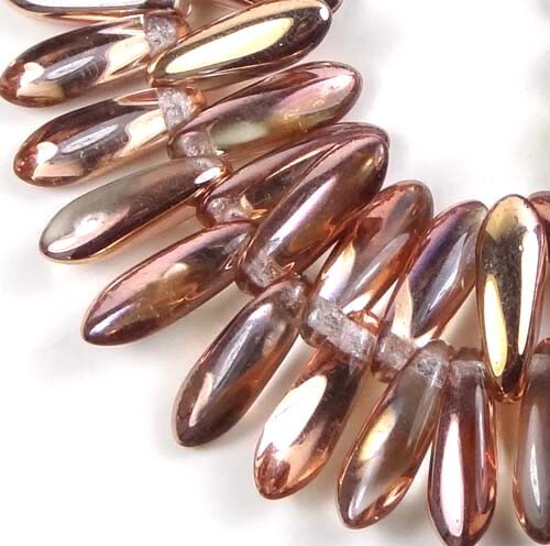 Czech glass dagger beads - 50,
